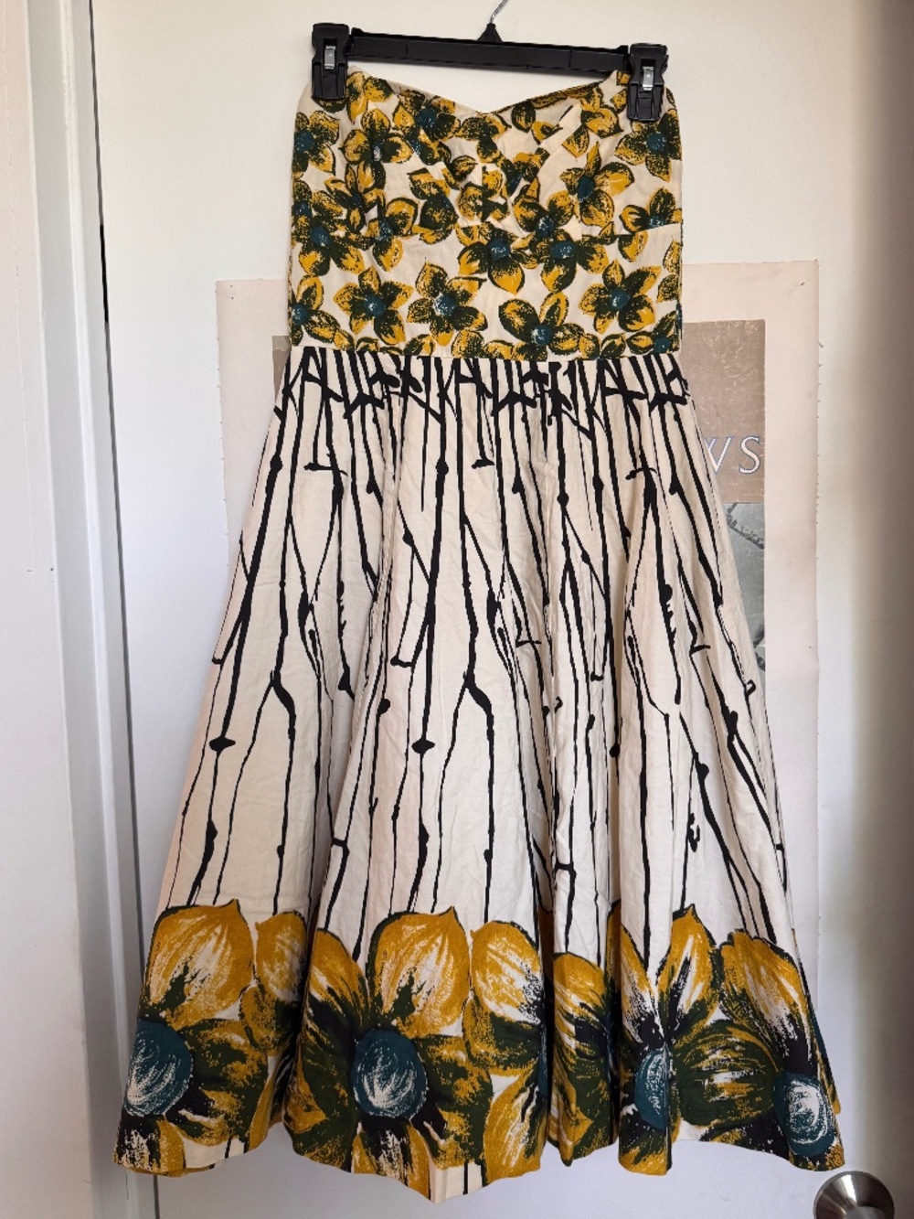 Burgeoning Hypericum Dress by Girls from Savoy Strapless Floral Maxi Dress